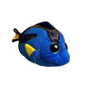 Ty Beanie Boos Blue Fish Aqua Foil Sparkle Aqua Shimmer Stuffed Animals Toy ￼